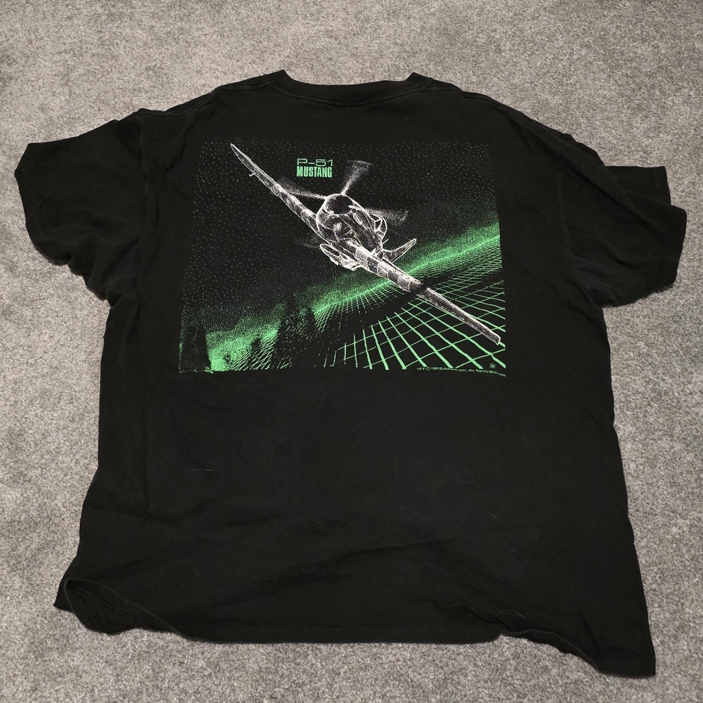 Vintage blackbird p-51 mustang shirt